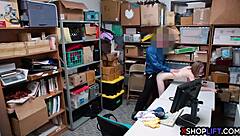 Russian Teen 18+ Caught Stealing, Nailed by Security in BACKROOM