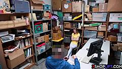 Old security guard discovers young Russian thief in backroom