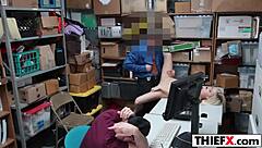 teen jacker drilled hard in office blowjob