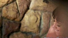 Amateur babe with small tits sucks cock before getting banged hard