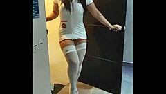 nurse delivers double pleasure with athletic patient in hospital