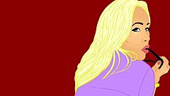 Does this blonde milf suck better in cartoon parody?