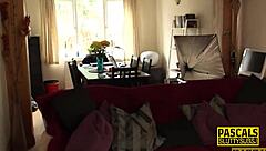 Real busty milf sub sucks cock