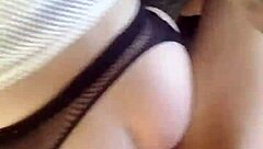 Petite brunette wife bent over wearing my jersey, fucking with big cock?