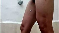 he takes shower while masturbating in gay maledom scene