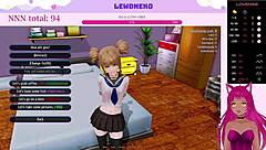 VShojo's lewdneko in kinky hotel roleplay with Bukkake and Asshole closeup