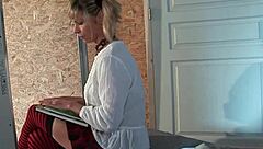 French babe demolished by double penetration and facial