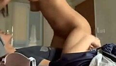 Intimate home recording of an inked-up Asian beauty and her partner revealed to the public