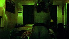 Amateur curvy Latina MILF rides dildo intensely