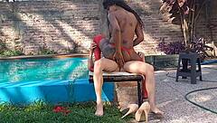 horny trans girl rides fit guy 😈