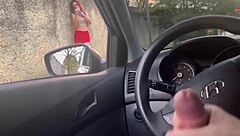 Asking for info on the street to a hot girl at the bus stop