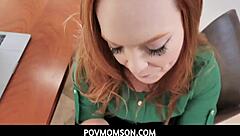 redhead busty milf stepmom cant without his strong thing 😏