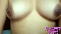 Finally recorded our sexy Mexican neighbor moaning loudly during intense sex.