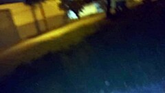 Latina fucks husband outdoors on grass