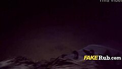 busty teacher gets dirty for cash in dark public spot!