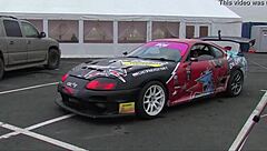 Russian Babe Shows Big Natural Tits In Car