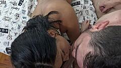 I made my wife's bisexual lover suck my cock too