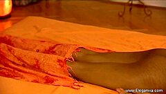 Exotic teacher gives sensual massage to tired body