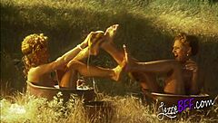 I love watching my bff lick pussy above the river