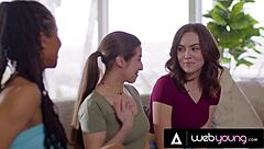 Does Big City Girl Kira Noir Impress Small Town Neighbors in Lesbian Threesome?