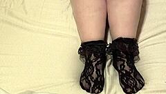 BBW Masturbates In Pantyhose And Socks