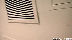 Breasty legal age teen 18+ager is absolutely in love with lecherous sex