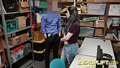 Cute chick takes care of big dick.