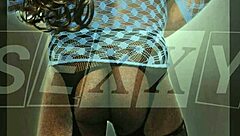 Sensual solo lingerie session with a stunning shemale