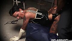 european milf in latex gets roughly fucked with monster cock