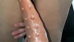 Blonde Latina With Small Tits Sits On Giant Cock Again