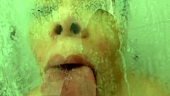 latina milf soraya gets anal in shower