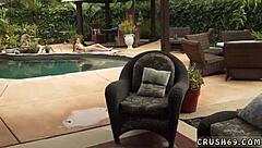 Wow, hot blonde teen sucks cock for the first time!