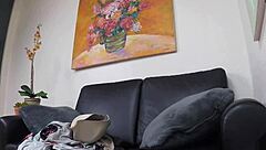 Susannna's steamy interracial encounter at the desk