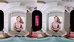 hot babe verronica kirei masturbates with dildo to cum in vr