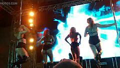 Dreamgirls perform lap dances and stripteases at erotika fair in sao paulo