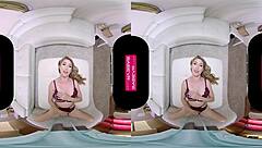 hot babe verronica kirei masturbates with dildo to cum in vr