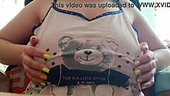 Shy Stepsister Flashes Big Tits Instead of Studying