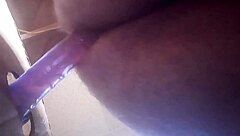 playing with toys in a tight ass scene with trany and dildo