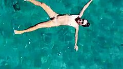 Drone captures nudist beach exhibitionism