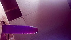 playing with toys in a tight ass scene with trany and dildo