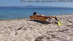 Drone captures nudist beach exhibitionism