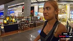 Thai amateur girlfriend bowls then sucks big cock back home