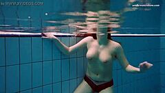 Horny Teen Mermaid Vesta Bathes Underwater In Bikini