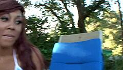 Is This Ebony Whore Ready For Interracial Group Banging And Facial?