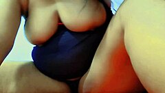 latina squirts during video call