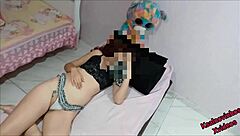 stepsister in panties teases me when alone, deepthroat blowjob follows