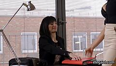 the busty spex lesbo is getting eaten out