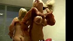 hd two hot blondes with big boobs stripping