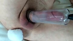 Tail Plug in My Ass While Pumping My Hard Dick Solo.