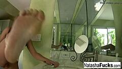 natasha nice changes and washes feet